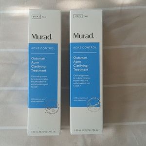 Murad Acne Control Outsmart Acne Clarifying Treatment New In Box 1.7 Fl Oz. 2PK